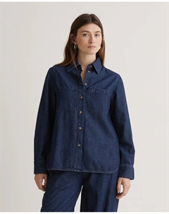 Женская рубашка с длинными рукавами и пуговицами на манжетах, темно-синий Yerse