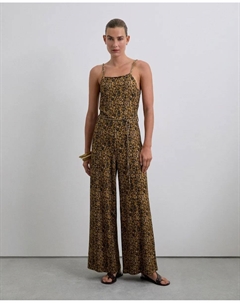 Длинный женский комбинезон с принтом, коричневый Scalpers