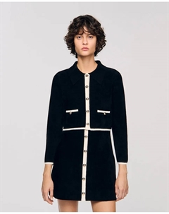 Женский двухцветный кардиган-рубашка Sandro