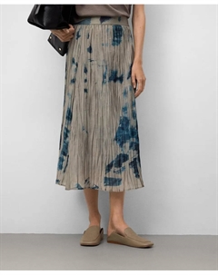 Юбка с жатым принтом, синий/бежевый Adolfo dominguez