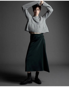 Юбка до колена из модала, темно-зеленый Сфера