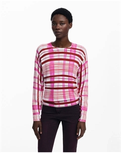 Женский свитер в полоску миккадо, розовый Desigual