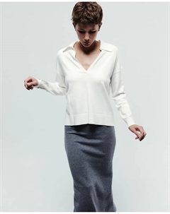 Поло с воротником, белый Сфера