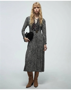 Платье из вискозы с нагрудной частью, черный Сфера