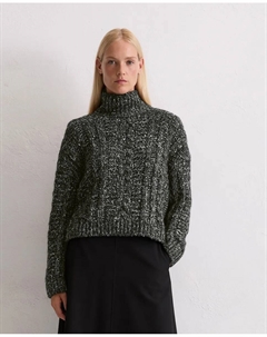 Женский свитер оверсайз из пряжи альпаки, хлопка и мериносовой шерсти, серый Marc o'polo