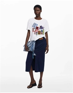 Юбка-миди-карандаш Botter, темно-синий Desigual