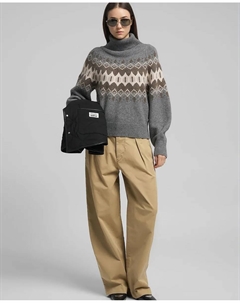 Дамской свитер с длинными рукавами и высоким воротником, серый Replay