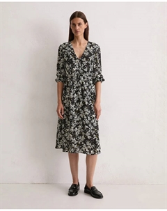 Миди-платье с принтованной отделкой, черный/белый Marc o'polo