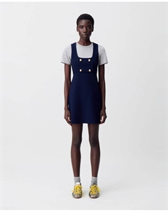 Короткое трикотажное платье-футболка, темно-синий Claudie pierlot