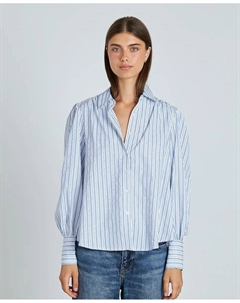 Женская полосатая рубашка с декоративными камнями, синий Alma en pena.