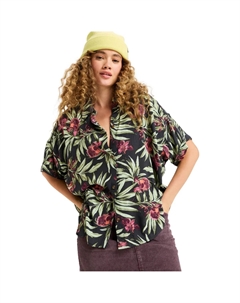 Женская рубашка Beachy Nostalgia Crinkle, черный Roxy