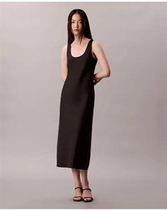Женское атласное платье, черный Calvin klein