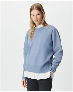 Женский короткий вязаный свитер оверсайз, серебристо-голубой Ikks