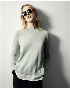 Джемпер из трикотажа с низкой плотностью, светло-зеленый Сфера