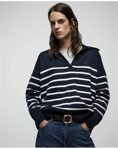 Поло в полоску, темно-синий Сфера