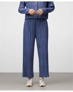 Женские свободные брюки-бермуды с мелкой сборкой, синий Adolfo dominguez