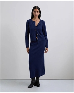 Женский джемпер с застежкой на пуговицы спереди и передними карманами, синий Scalpers