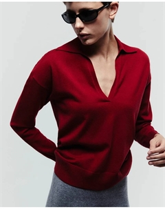 Поло с воротником, красный Сфера