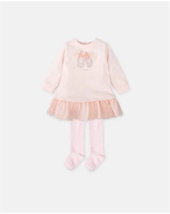 Набор для малыша: розовое платье, балетные туфли и колготки Tutto piccolo