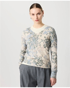 Женский свитер с рисунком и V-образным вырезом, мультиколор Escorpion