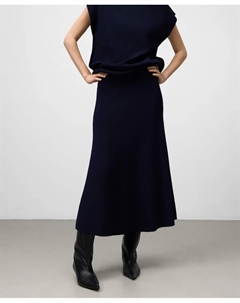 Миди-юбка расклешенного кроя из трикотажа, темно-синий Adolfo dominguez