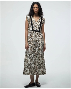 Платье с панелями и бахромой, темно-коричневый Сфера