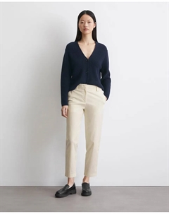 Женский кардиган с V-образным вырезом из тяжелого органического хлопка, темно-синий Marc o'polo