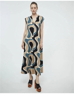 Основное платье из льна, синий Сфера