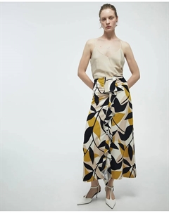 Льняная юбка с воланами, желтый Сфера