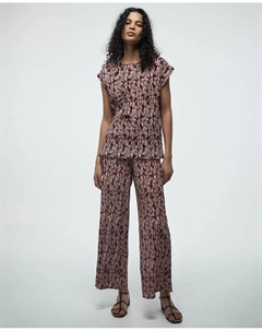 Plisado Блузка с принтом, бордовый Сфера