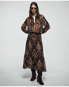 Расписная юбка, коричневый Сфера