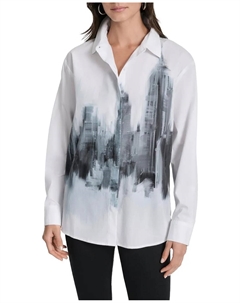 Женская рубашка с рисунком, белый Dkny