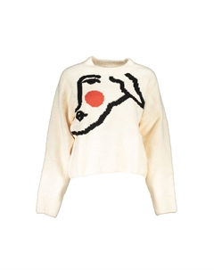 Белый тканевый свитер Desigual