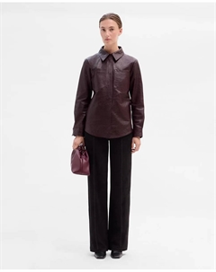 Женская рубашка из кожи напа цвета кокос Simorra