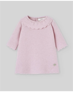 Платье из шерсти и кашемира для младенцев из коллекции Essentia PAZ Rodríguez, светло-розовый Paz rodriguez