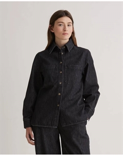 Женская рубашка с длинными рукавами и пуговицами на манжетах, антрацитовый Yerse