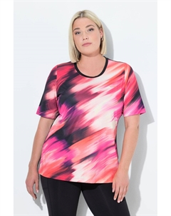 Женская футболка с вырезом на спине, круглым вырезом, коротким рукавом, из переработанного материала Ulla popken