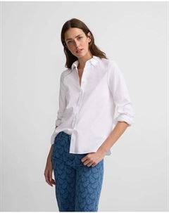 Женская рубашка оксфорд с длинными рукавами, белый Silbon