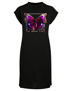 Короткое платье T-Shirt Kleid Pink, черный F4nt4stic
