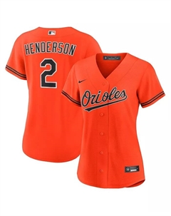 Женская футболка-реплика Gunnar Henderson Orange Baltimore Orioles Alternate 2 Nike
