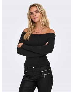 Пуловер Weicher Strickpullover Schulterfrei Bequem Warm, черный Only