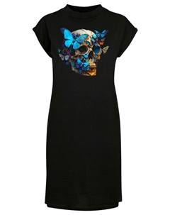 Короткое платье T-Shirt Kleid Skull, черный F4nt4stic