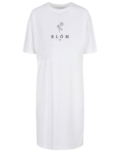 Короткое платье Oversize Kleid Blóm Rose, белый F4nt4stic