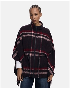 Пончо в клетку, бежевый Desigual