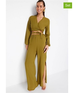 Блузка, оливковый Trendyol