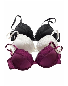 Бюстгальтер пуш ап, цвет schwarz+creme+beere Petite fleur