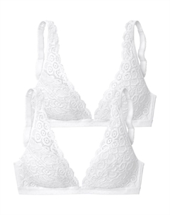 Бюстгальтер без косточек Bralette BH, цвет 2xweiß Petite fleur