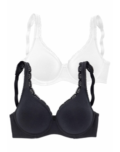 Бюстгальтер с косточками T Shirt BH, черный Petite fleur