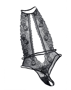 Боди GOLD String, черный Petite fleur