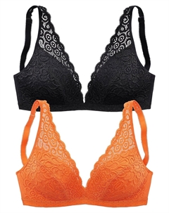 Бюстгальтер без косточек Bralette BH, оранжевый Petite fleur